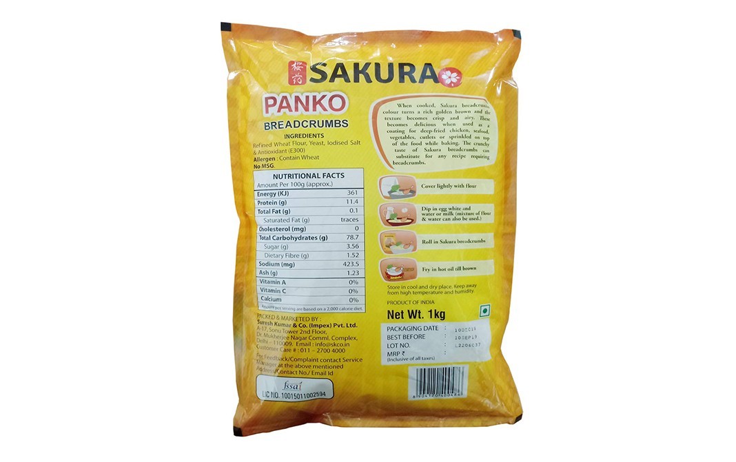 Sakura Panko Breadcrumbs Original Japanese Style   Pack  1 kilogram